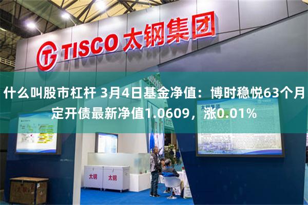 什么叫股市杠杆 3月4日基金净值：博时稳悦63个月定开债最新净值1.0609，涨0.01%