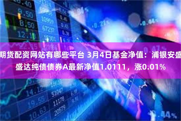 期货配资网站有哪些平台 3月4日基金净值：浦银安盛盛达纯债债券A最新净值1.0111，涨0.01%