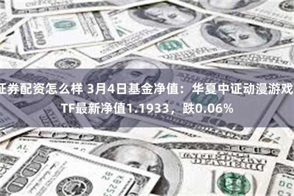 证券配资怎么样 3月4日基金净值：华夏中证动漫游戏ETF最新净值1.1933，跌0.06%