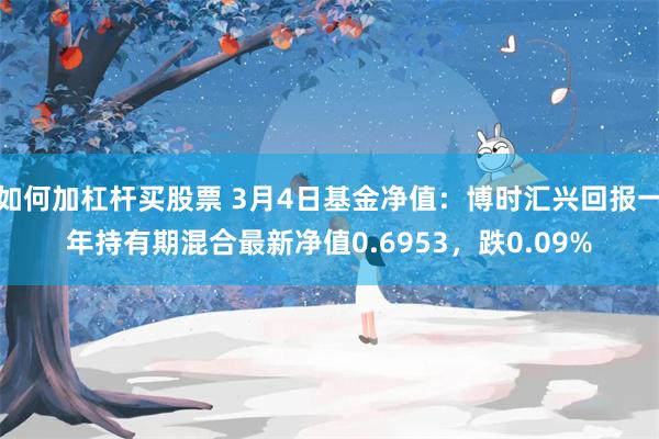 如何加杠杆买股票 3月4日基金净值：博时汇兴回报一年持有期混合最新净值0.6953，跌0.09%