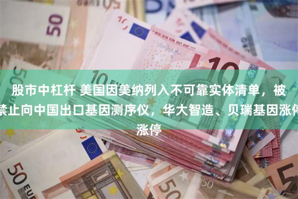 股市中杠杆 美国因美纳列入不可靠实体清单，被禁止向中国出口基因测序仪，华大智造、贝瑞基因涨停