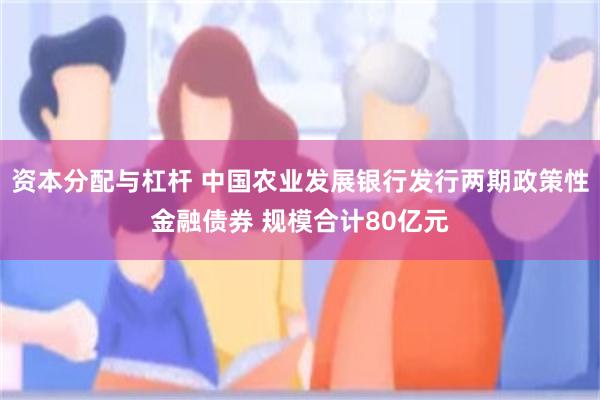 资本分配与杠杆 中国农业发展银行发行两期政策性金融债券 规模合计80亿元