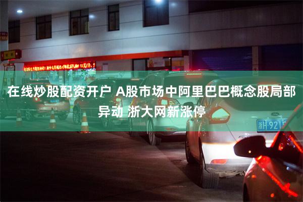 在线炒股配资开户 A股市场中阿里巴巴概念股局部异动 浙大网新涨停