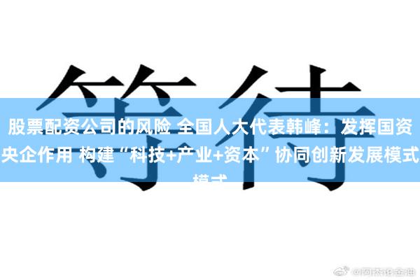 股票配资公司的风险 全国人大代表韩峰：发挥国资央企作用 构建“科技+产业+资本”协同创新发展模式