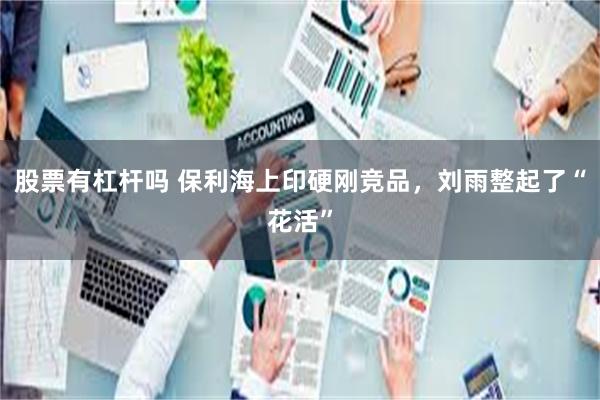 股票有杠杆吗 保利海上印硬刚竞品，刘雨整起了“花活”