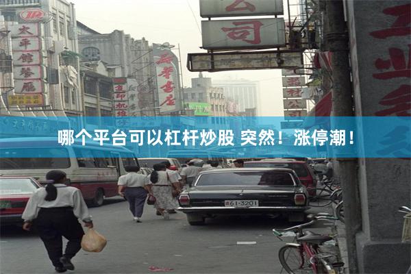 哪个平台可以杠杆炒股 突然！涨停潮！