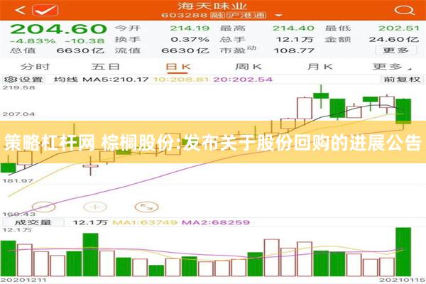 策略杠杆网 棕榈股份:发布关于股份回购的进展公告