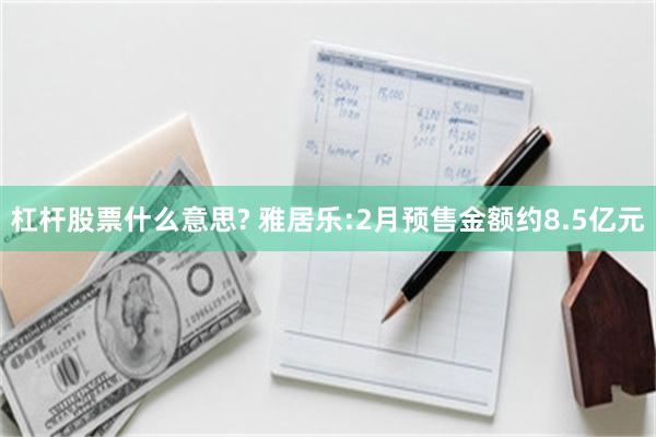 杠杆股票什么意思? 雅居乐:2月预售金额约8.5亿元