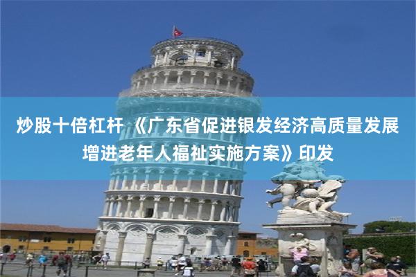 炒股十倍杠杆 《广东省促进银发经济高质量发展增进老年人福祉实施方案》印发