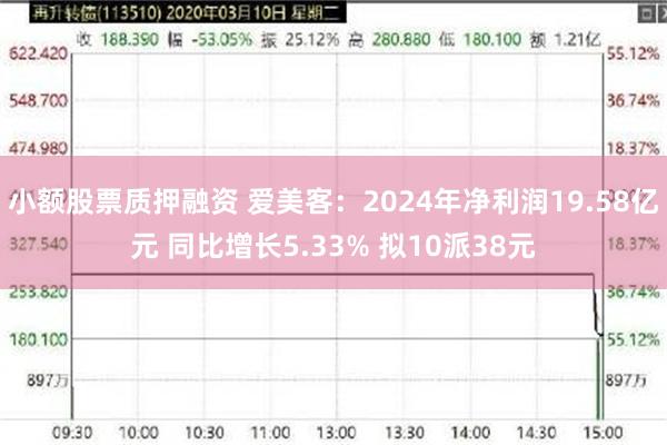 小额股票质押融资 爱美客：2024年净利润19.58亿元 同比增长5.33% 拟10派38元