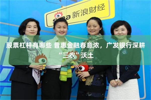 股票杠杆有哪些 普惠金融春意浓，广发银行深耕“三农”沃土