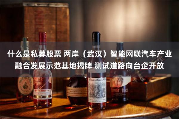 什么是私募股票 两岸（武汉）智能网联汽车产业融合发展示范基地揭牌 测试道路向台企开放