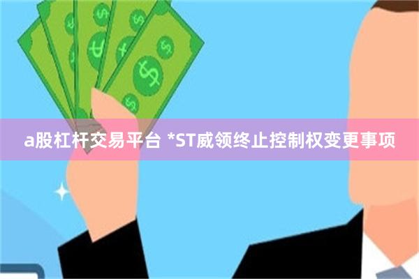 a股杠杆交易平台 *ST威领终止控制权变更事项