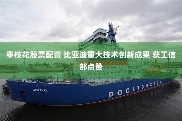 攀枝花股票配资 比亚迪重大技术创新成果 获工信部点赞