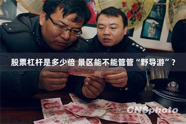 股票杠杆是多少倍 景区能不能管管“野导游”？