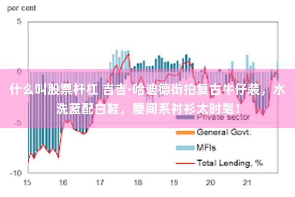 什么叫股票杆杠 吉吉·哈迪德街拍复古牛仔装，水洗蓝配白鞋，腰间系衬衫太时髦！