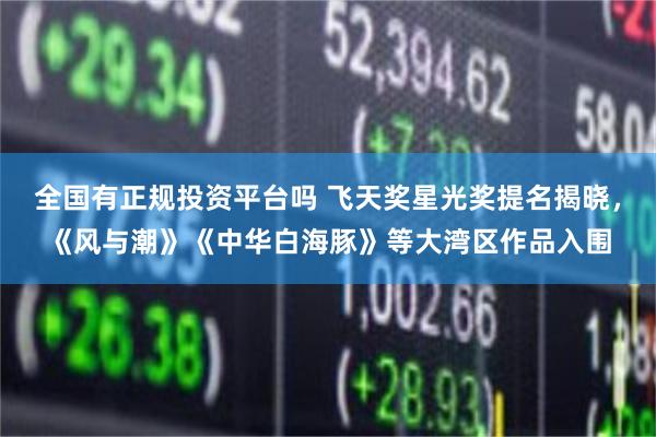 全国有正规投资平台吗 飞天奖星光奖提名揭晓，《风与潮》《中华白海豚》等大湾区作品入围