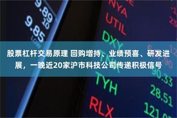 股票杠杆交易原理 回购增持、业绩预喜、研发进展,一晚近20家沪市科技公司传递积极信号